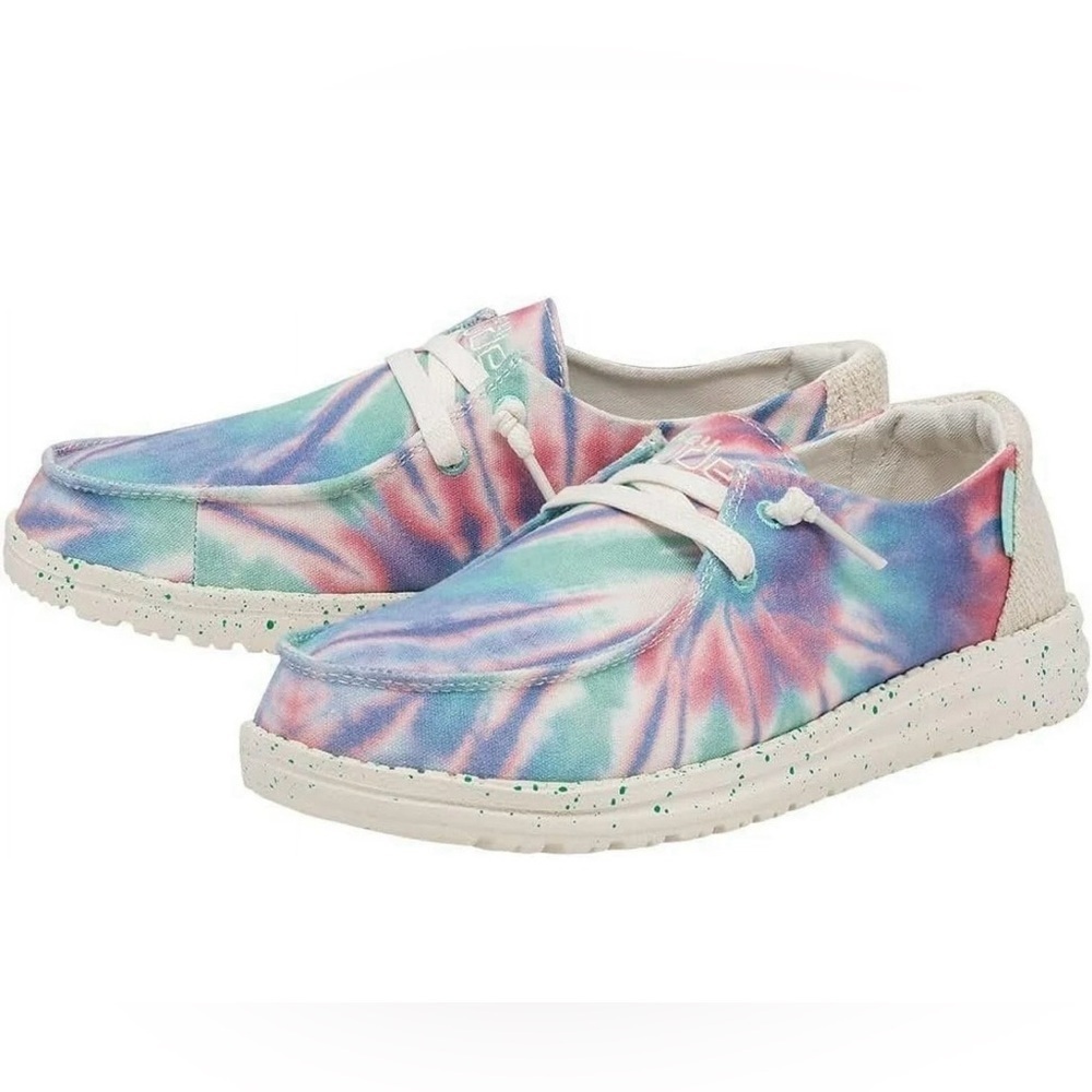 Hey Dude Wendy Rose Candy Tie Dye Shoes Size 9 Casual Comfort NWT